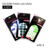 Stickers Para Uñas / 3 Sets