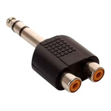 Adaptador De Plug 6.3 Mm Macho A 2 Jacks Rca Hembra, Estéreo