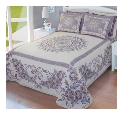 Colcha Zaira Beige Linea Alteza Queen Size