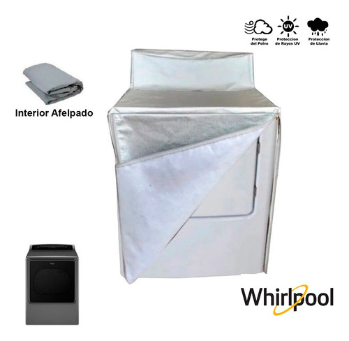 Funda Lavadora Carga Sup Imper/felpa Panel Whirpool 18-25kg