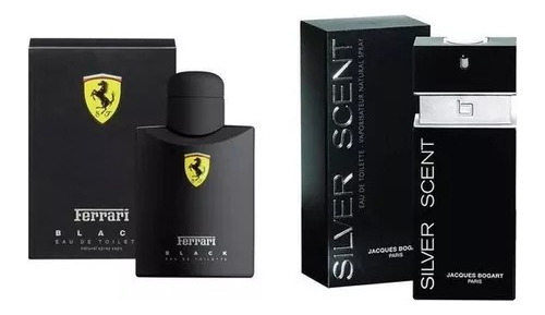 Kit Perfume Ferrari Black 125ml+ Silver Scent 100ml Original