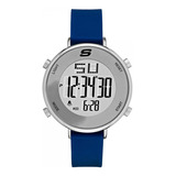 Reloj Skechers Sr6067 Azul Mujer Color Del Bisel Plateado