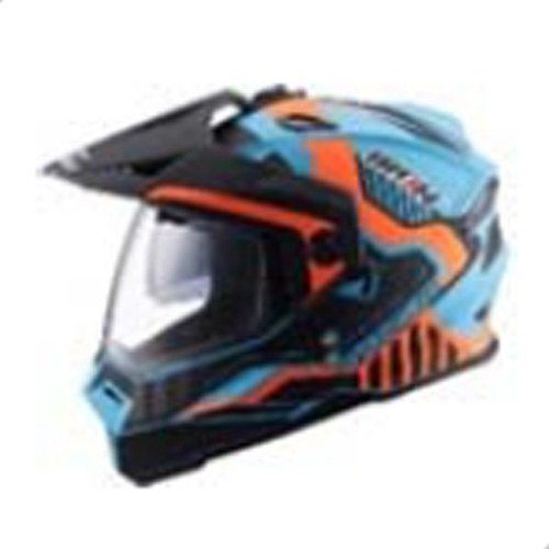 Casco Cross Ir-802 Dot Apolo Neon Azul Talla Xl