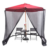 Rede Mosquiteira Z Black Patio Umbrella Com Zíper Duplo D