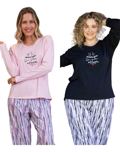 Pijama Invierno De Mujer 24516 Bianca Secreta Talles Grandes