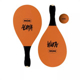 Paleta De Pádel Juego Tenis De Playa Con Pelota Mor Aloha Color Naranja