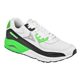 Tenis De Pirma Para Hombre Blanco Verde 5044 T5