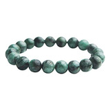 Pulsera De Esmeralda Verde Natural 9mm Aaaaa - Unisex