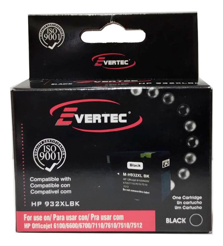 Cartucho Evertec Compatible Con Hp 932xl Negro