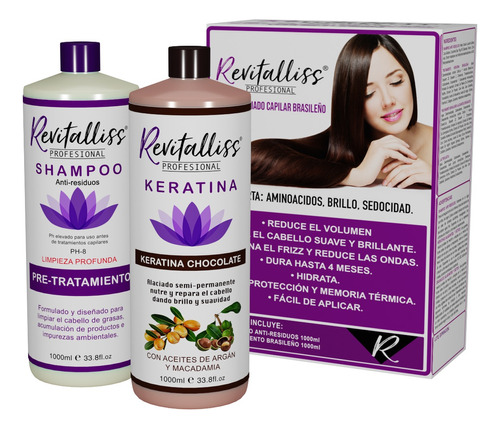 Tratamiento Keratina Brasileña Alasiante + Shampoo Kit 1l