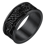 Anillos Retro Con Forma De Tótem De Cabeza De Lobo Vikingo P