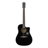 Violão Acústico Fender Classic Design Cd-60ce Para Destros Black Brilhante