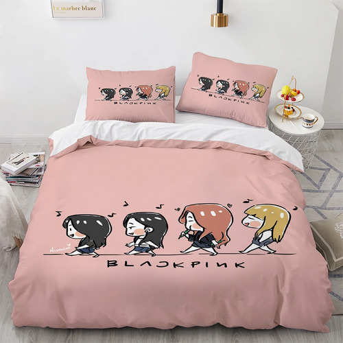 Funda De Edredón Dibujos Animados, Cama Individual Blackpink