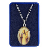 Medalla Virgen Del Rosario + Cadena De 50cm