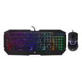 Teclado Y Mouse Gamer Hp Iluminado Gk1100 Negro