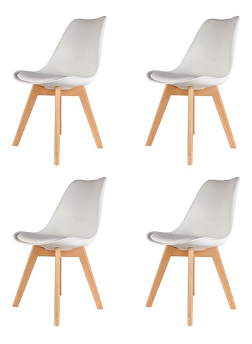 Sillas Tulip Eames Nordicas Modernas Comedor Cocina X4 