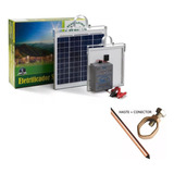 Kit Eletrificador Solar Zebu Zs50 + 2 Hastes Cobreadas 
