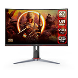 Monitor Aoc Gamer Curvo Full Hd 240hz 27 Pulgadas Color Negro