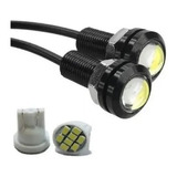 Par Led Olho De Águia/gato Drl Luz Diurna 18mm + Brinde