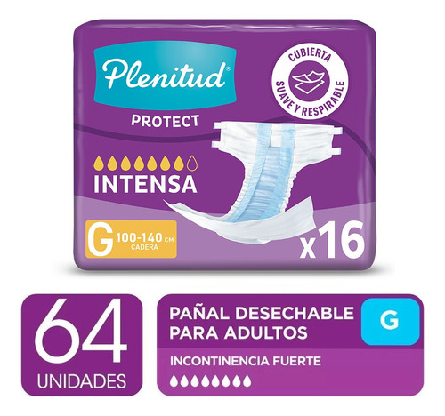 Plenitud Pañal Para Adultos Protect X 16 Pack X 4