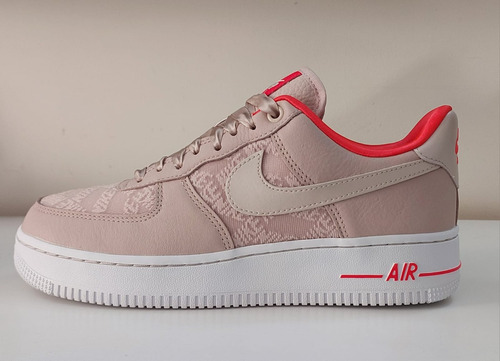 Tênis Nike Air Force 1 Low Fossil Stone Laser Crimson