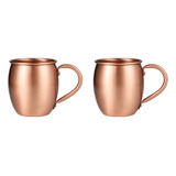 2 Canecas De Cobre Puro De 530 Ml Moscow Mule Mug Drum Cup C