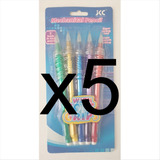 Lapicero Portaminas Jkc 0.5 Mm Glitter Kawaii Pq 5 Set 5 Pz