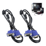 2x Cabo Vga Macho Curto Pequeno Para Monitor Tv Pc Projetor