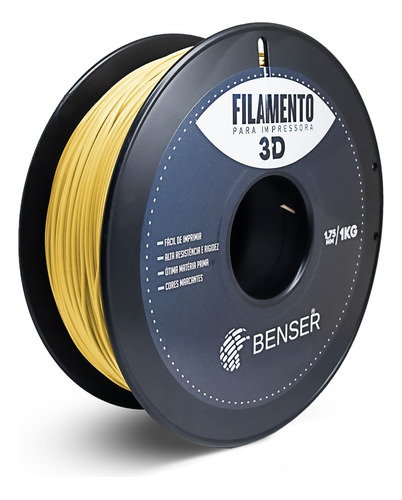 Filamento Pet-g Benser 1.75mm 1kg - Amarelo