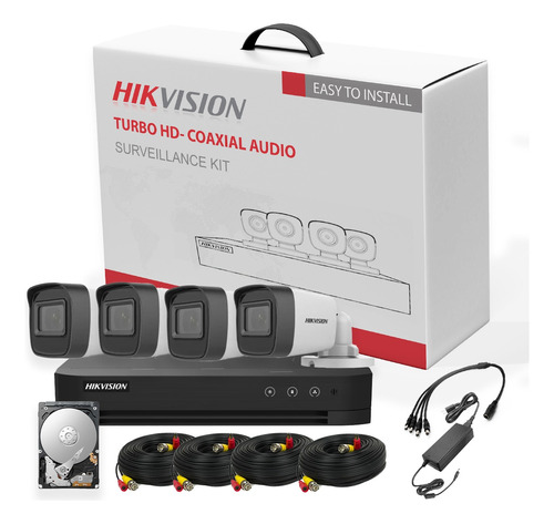 Kit Cámaras De Seguridad Hikvision Cctv Vigilancia Dvr 2mp