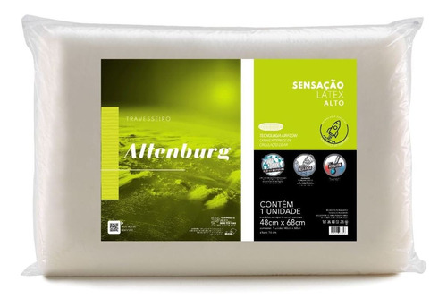 3 Travesseiros 68x48 Sensação Látex Ultrafresh Altenburg