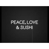 Letrero Led Neon Paece Love Sushi Restaurant Ancho 50cm 