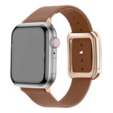 Pulseira Fivela Quadrado Para Apple Watch 41mm 40mm 38mm