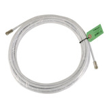 Jumper Coaxial Con Cable Tipo Rg-6 En Color Blanco De 9.14