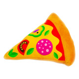 Juguete De Peluche Para Mascotas Pizza Con Sonido Color Café