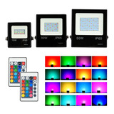 Reflector Led Rgb 50w Exterior Ip65 16 Colores Slim - 220v