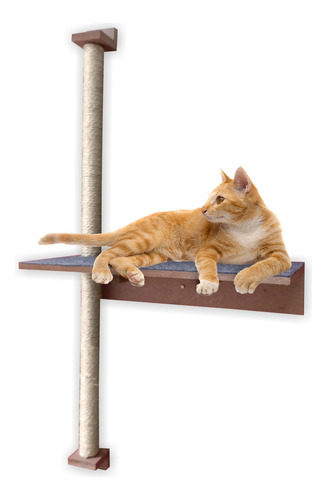 Arranhador Para Gatos De Parede Vertical Com Prateleira