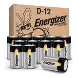 Energizer Baterías Alcalinas Power D (paquete De 12), Pila.