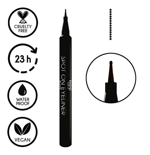 Nee Delineador En Plumón Nee Spot On Eyeliner 1.1ml Color Black Efecto Alta