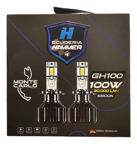 Bombillo Led H1 Kit Gh100 30.000 Lmenes Hammer 100w 6.5k  Hummer H1