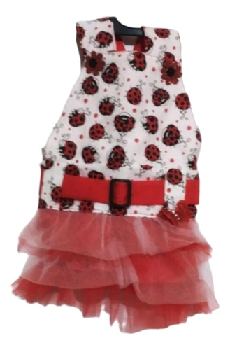 Roupa Vestido Jardineira Tule Festa Pet Cachorro Gato M G  