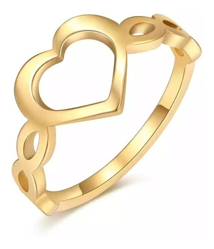 Anillo Dama Corazón Amor Infinito Mujer Acero Inoxidable  