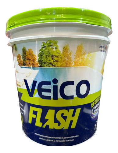 Cloro Para Piscina Veico Flash Balde C/ 7,5kg 25% Ativo Multiação 3em1