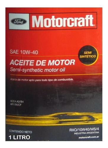 Aceite Motorcraft 10w40 X1l (semisintético)