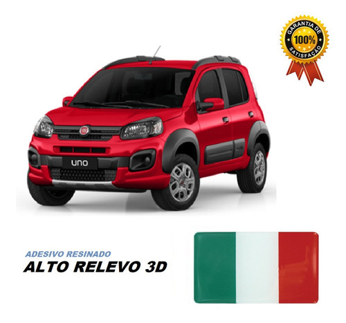 Adesivo Italia Bandeira Orig Fiat Uno