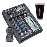 Mesa De Som Usb, Micro Sd, Auxiliar (p2), Fm E Bluetooth Stm1003  Automotivo 12v Multiplayer 3 Canais