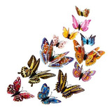 Set 12 Piezas Mariposa Decorativa 3d Calcomania Pared