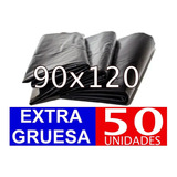 50 Bolsas Negra Para Basura 90x120 Extra Gruesa