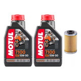 Kit Filtro Y 2l Aceite Motul 7100 15w50 Ktm Duke 200 250 390