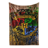 Frazada Casas Hogwarts / Harry Potter - 110x160 Cm